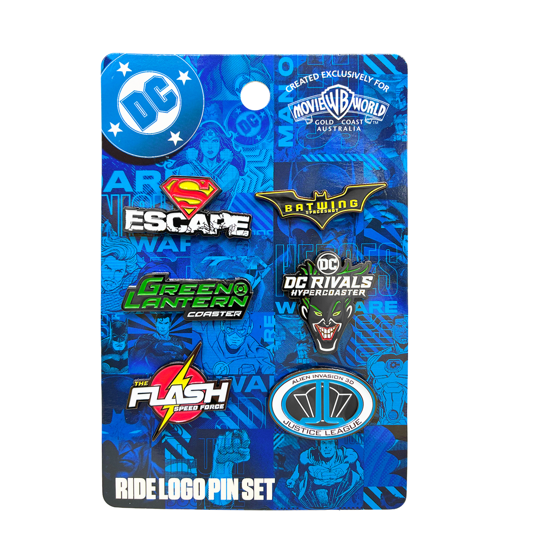 Warner Bros. Movie World Collector Ride Pin Set