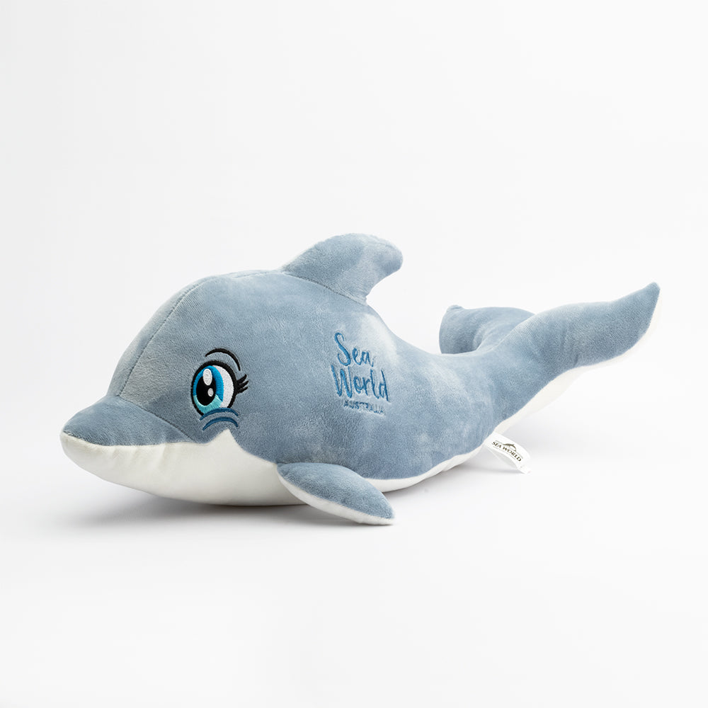 Grey Dolphin Plush – Village Roadshow Theme Parks