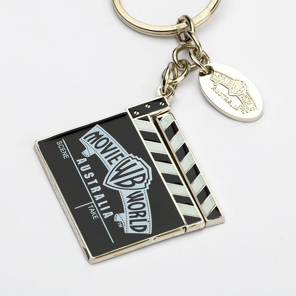 Warner Bros. Movie World Clapperboard Metal Keyring