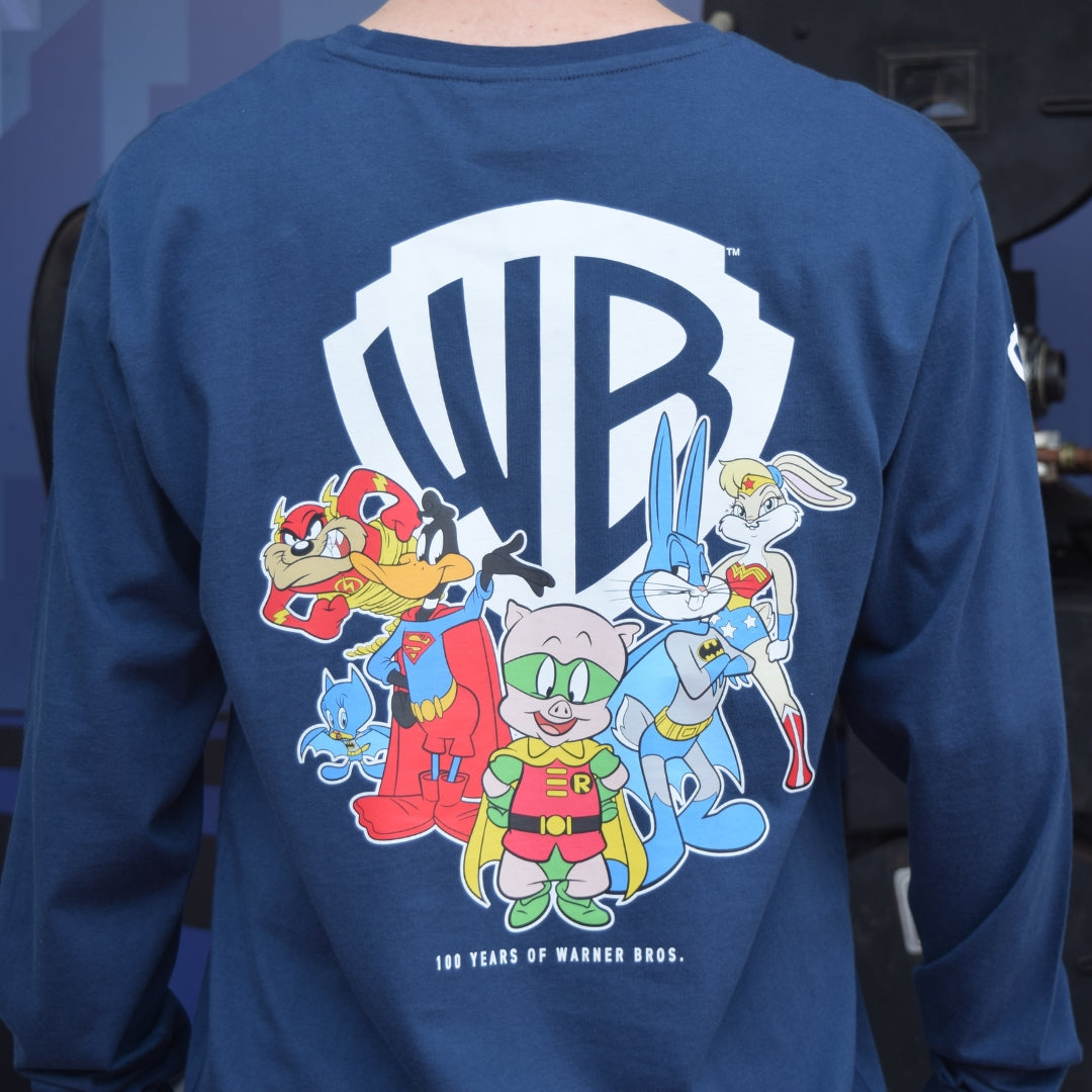WB100 Looney Tunes & DC Characters Long Sleeve Adults T-shirt