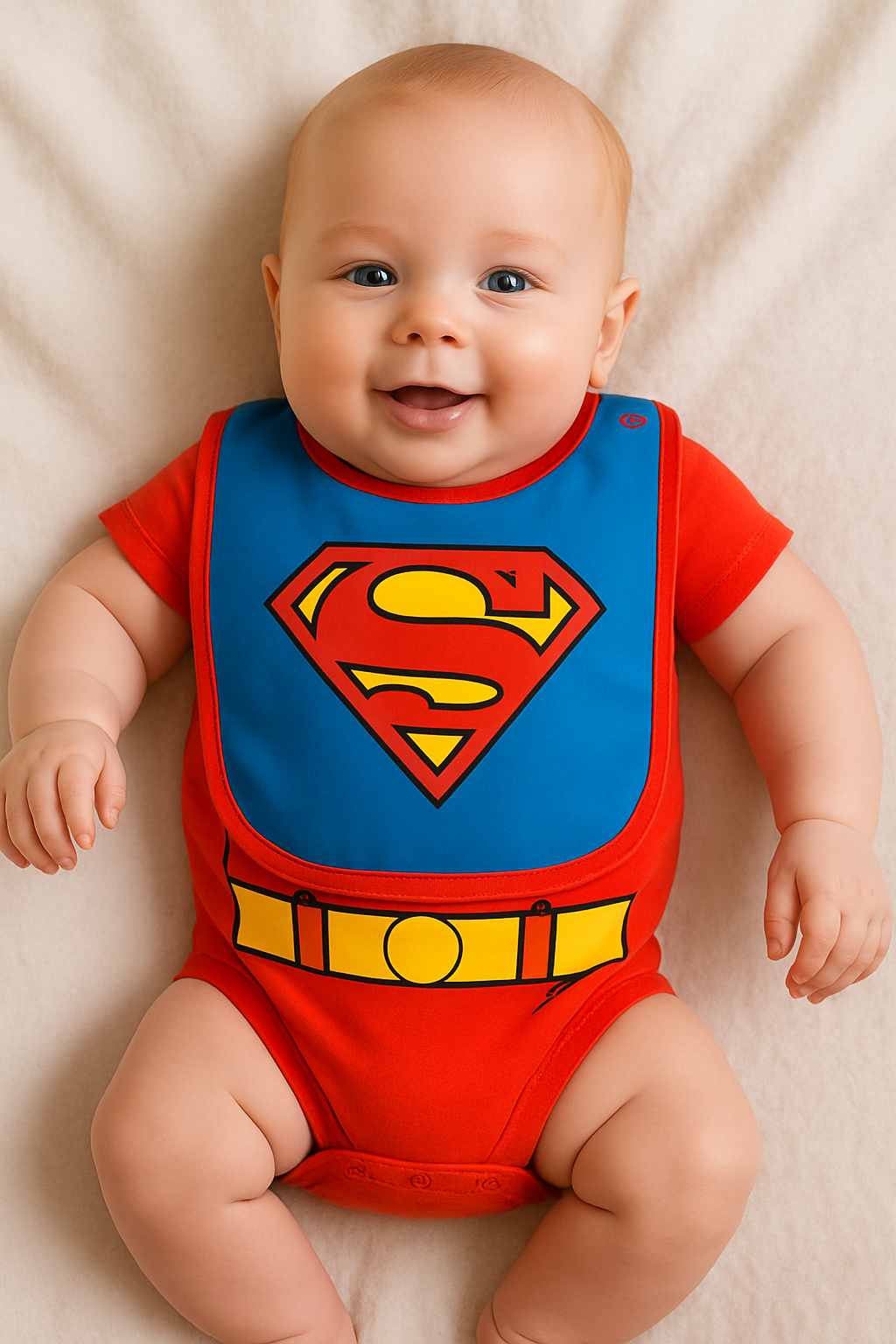 Romper and Bib Set Superman