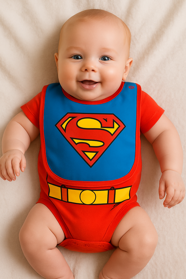 Romper and Bib Set Superman