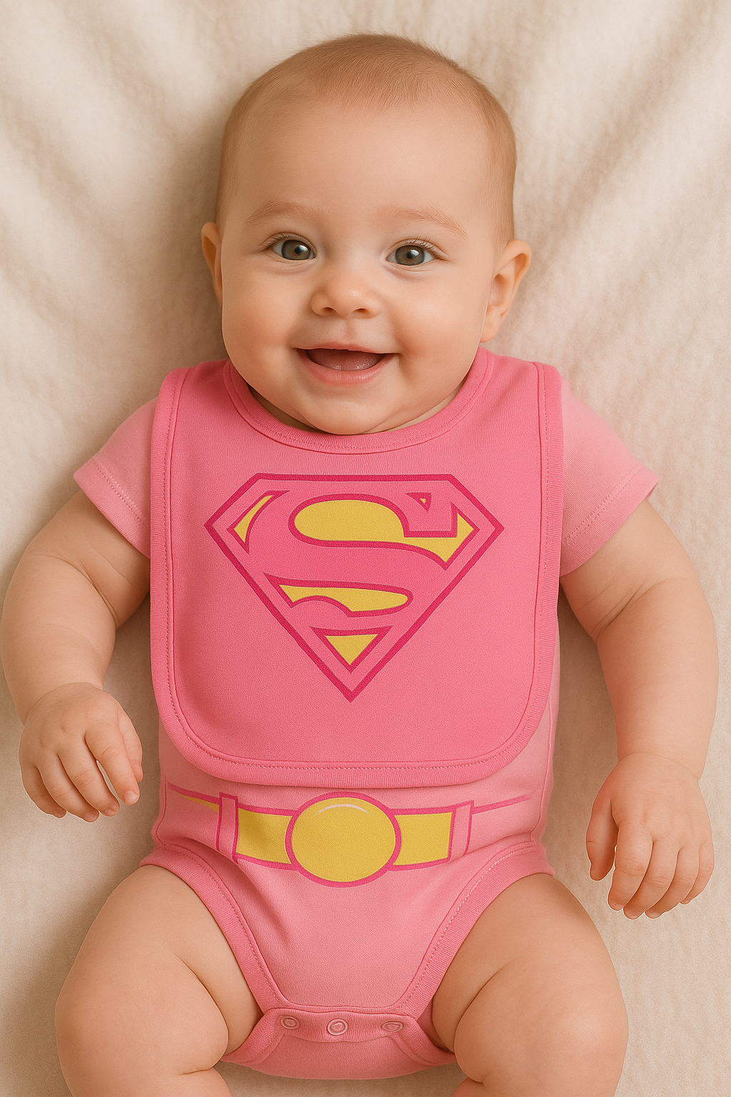 Romper and Bib Set Supergirl