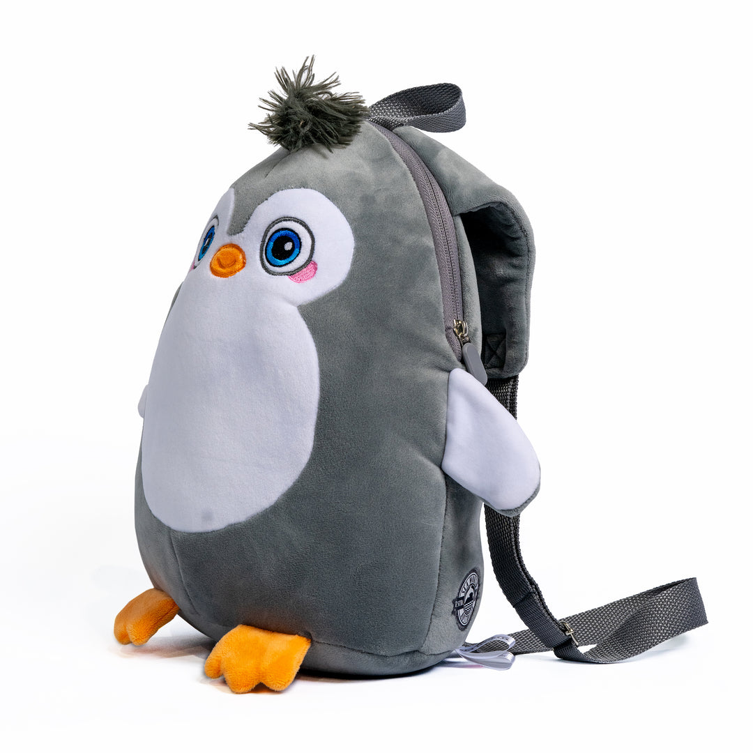 Toddler Penguin Backpack - Neoprene Kids Backpack For Preschool, Beach & Picnic, Washer & Dryer Safe (10.6x9.8x4.3 Inches)