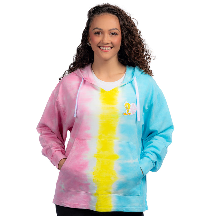 Tweety Tie Dye Adult Hoodie