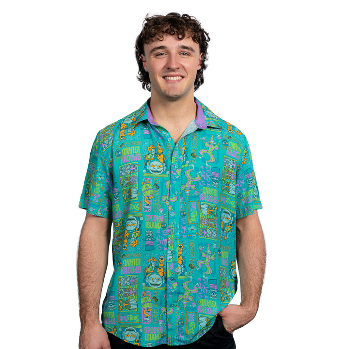 Scooby Doo Adult Button Up Shirt