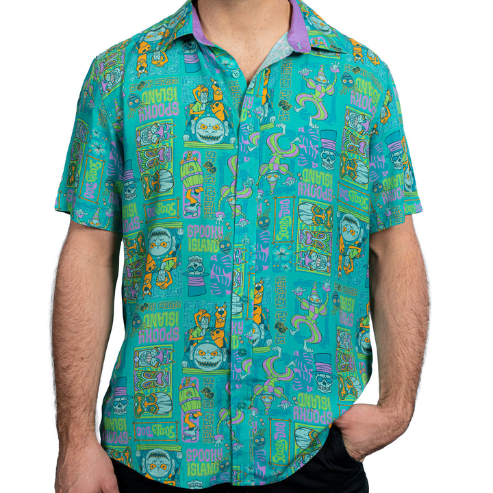 Scooby Doo Adult Button Up Shirt