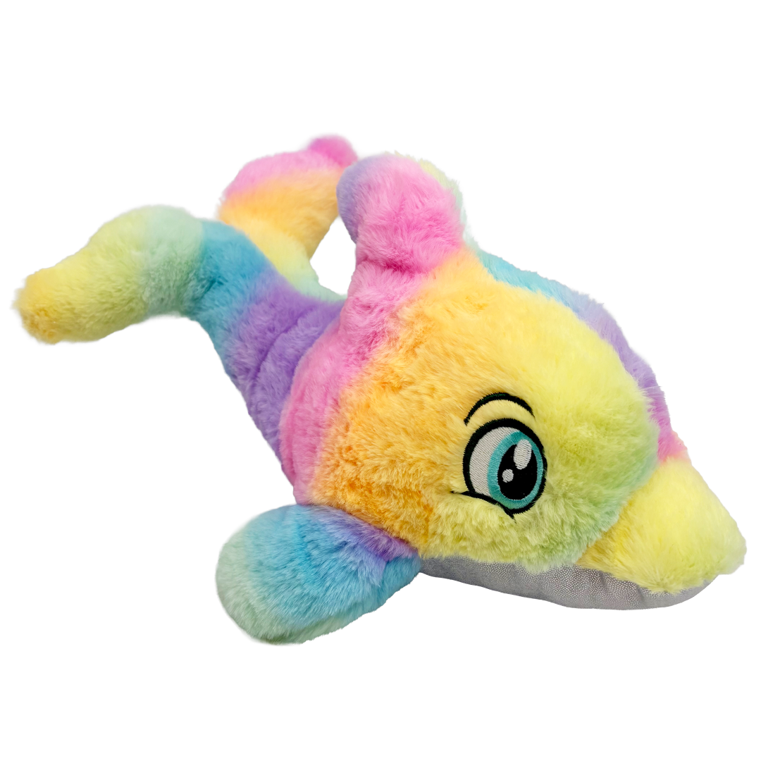 Rainbow Dolphin Plush 15"