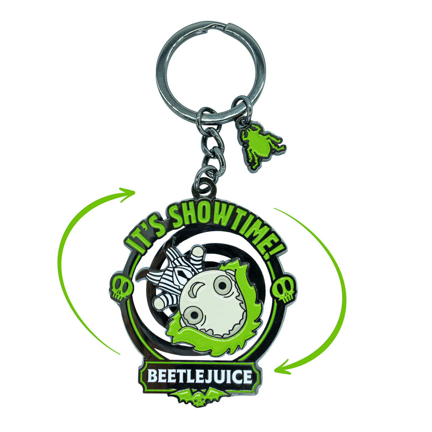 Beetlejuice Spinner Keyring