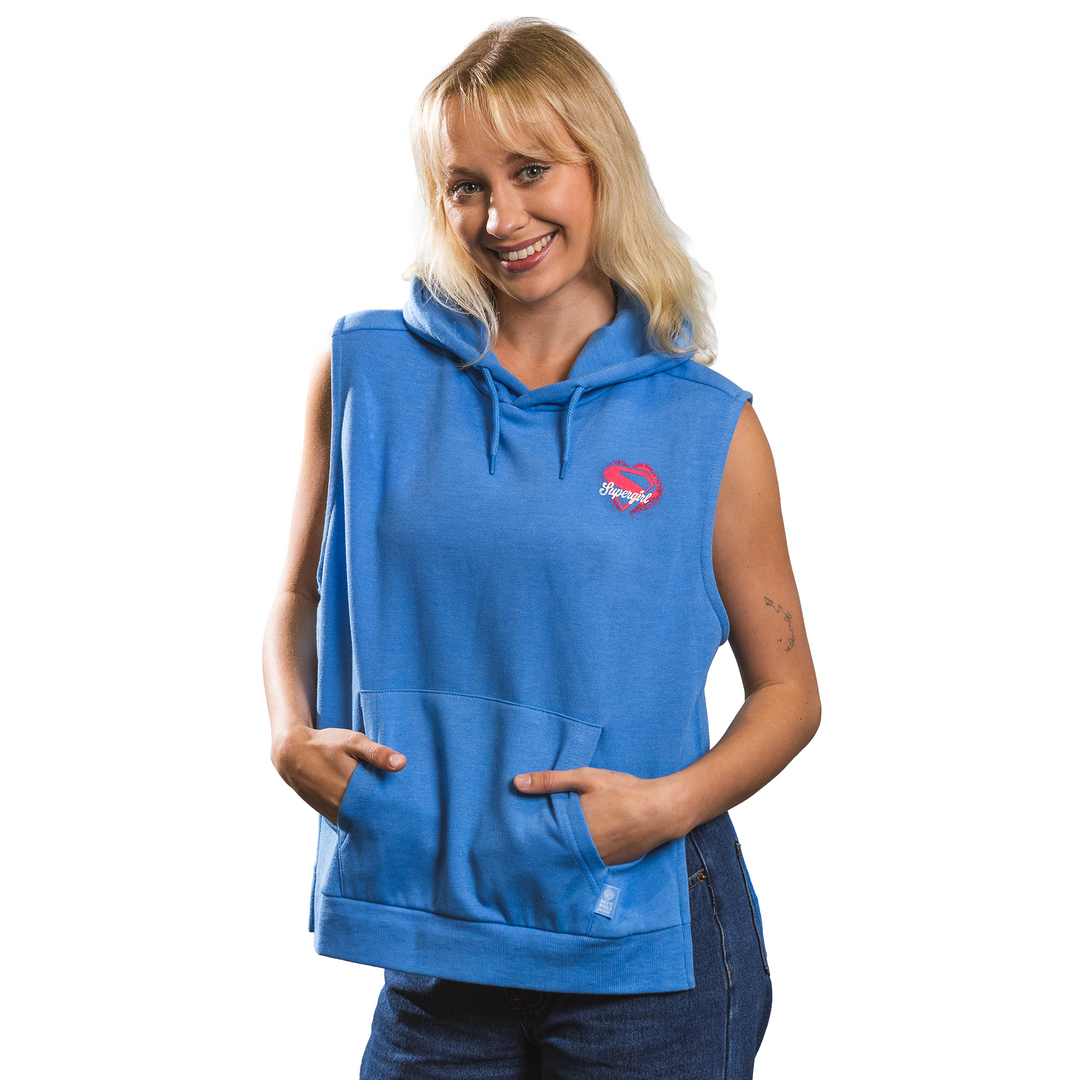 Supergirl Adult Fleece Hooded Tank