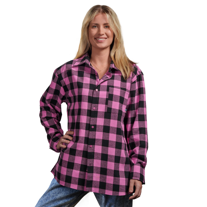 #Harley Quinn Bubble Gum Flannel Shirt