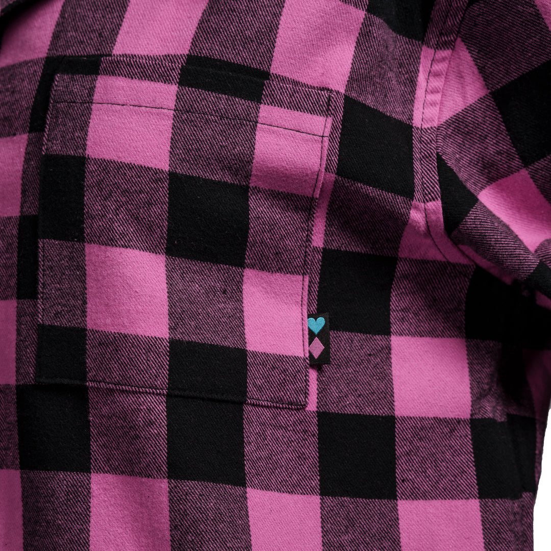 #Harley Quinn Bubble Gum Flannel Shirt