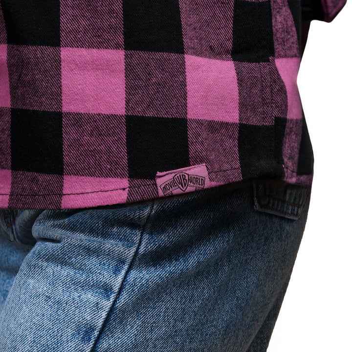 #Harley Quinn Bubble Gum Flannel Shirt