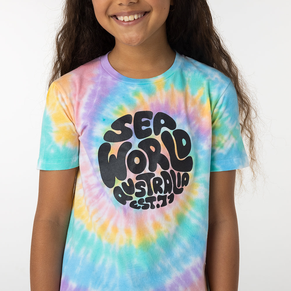 Sea World Logo Tie-Dye T-shirt
